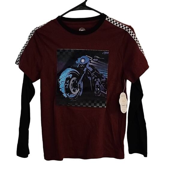 Wonder Nation Motorcycle Long Sleeve Top, NWT - Picture 1 of 6